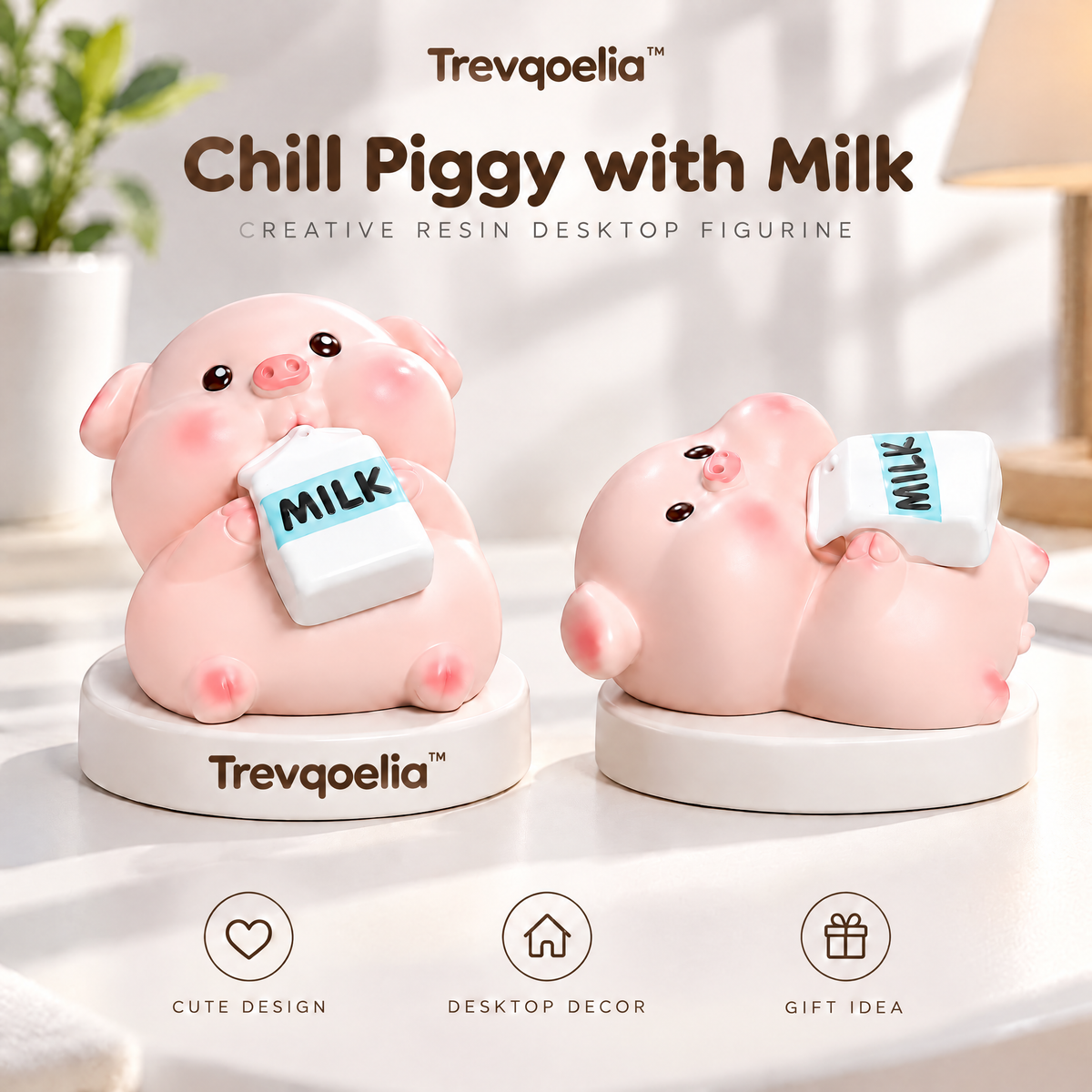 Trevqoelia™ Sculptural Decorative Tabletop Figurine – Modern Artistic Home Accent Decor