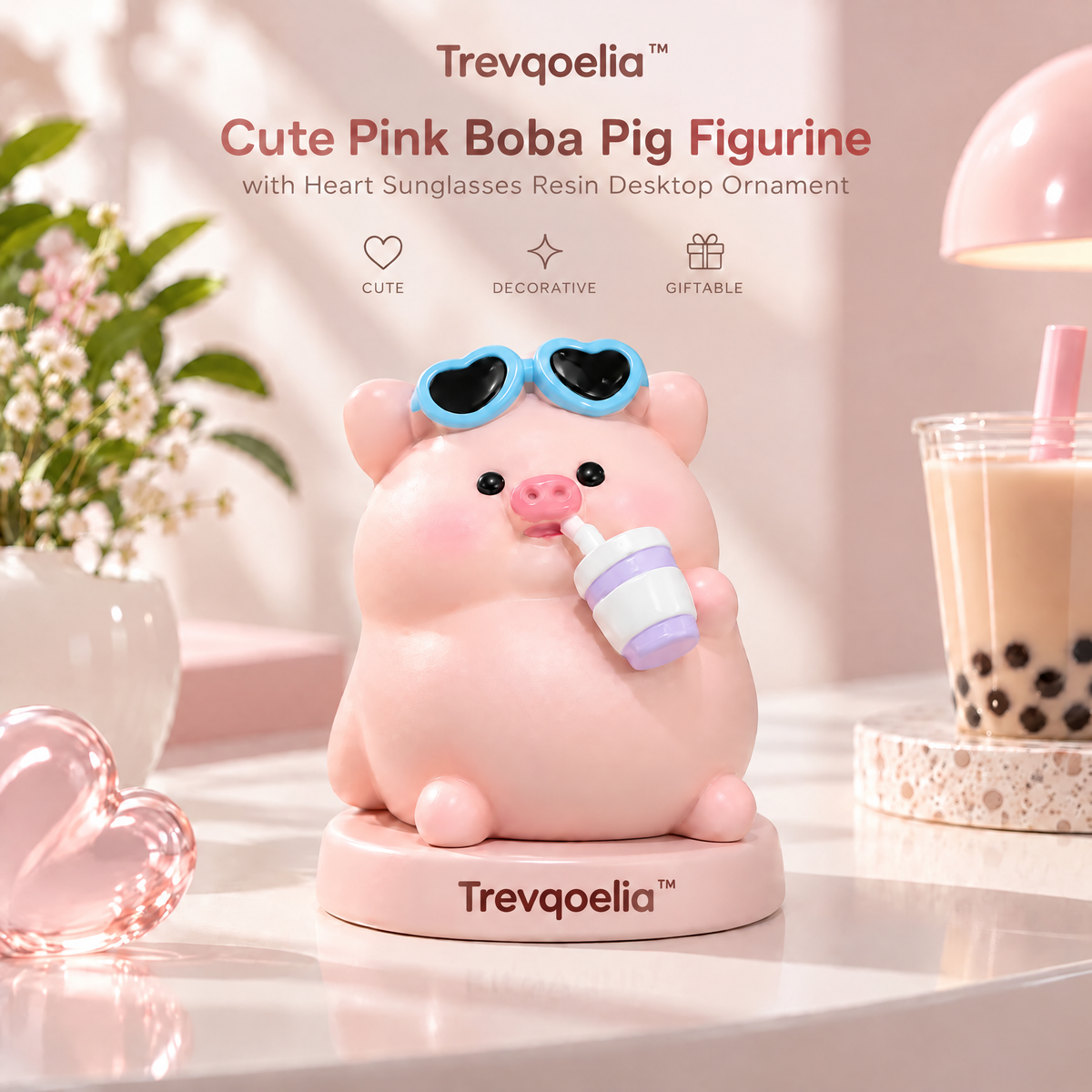 Trevqoelia™ Minimalist Abstract Sculpture Decor – Modern Artistic Tabletop Figurine for Home & Office
