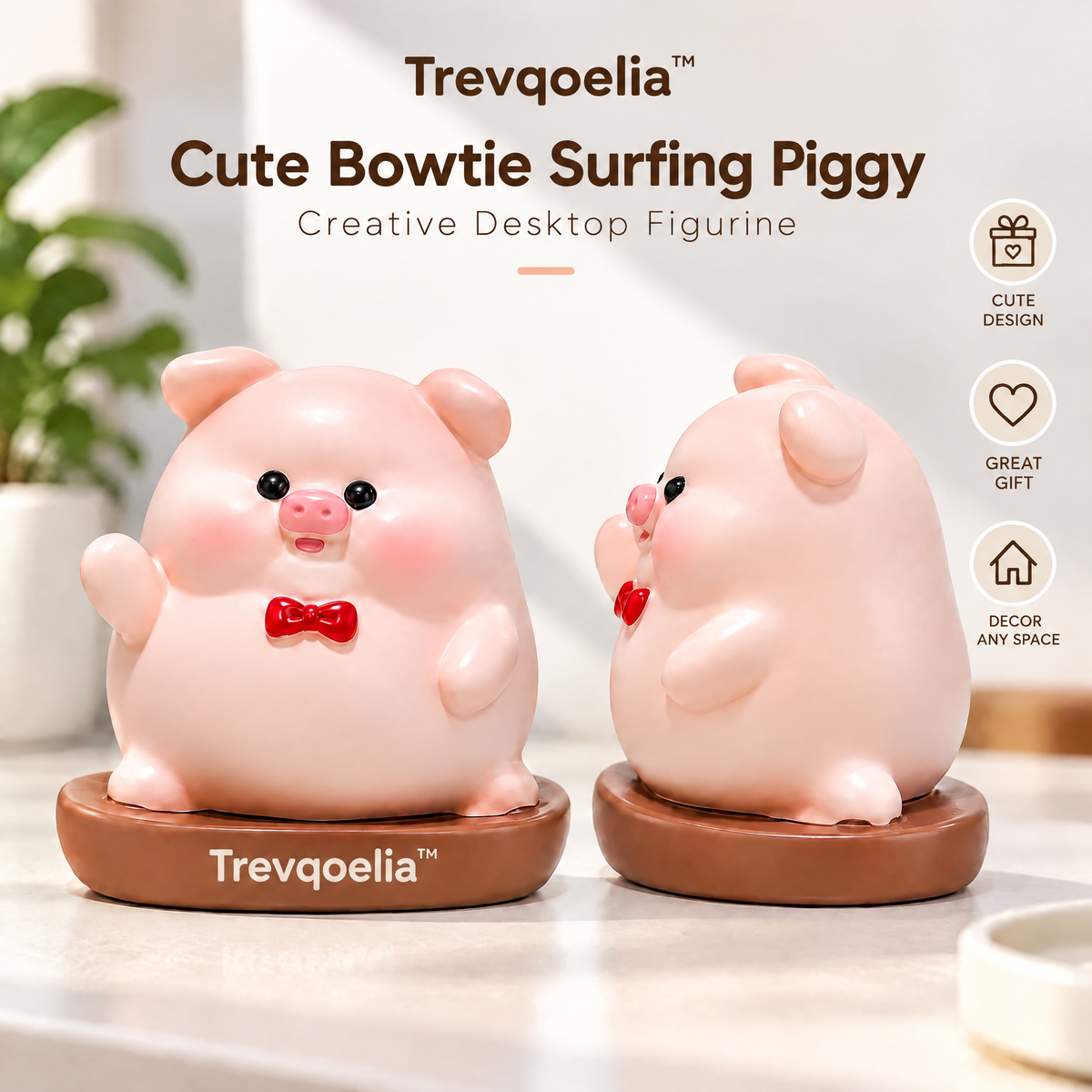 Trevqoelia™ Modern Sculptural Home Decor Figurine – Artistic Tabletop Accent Piece