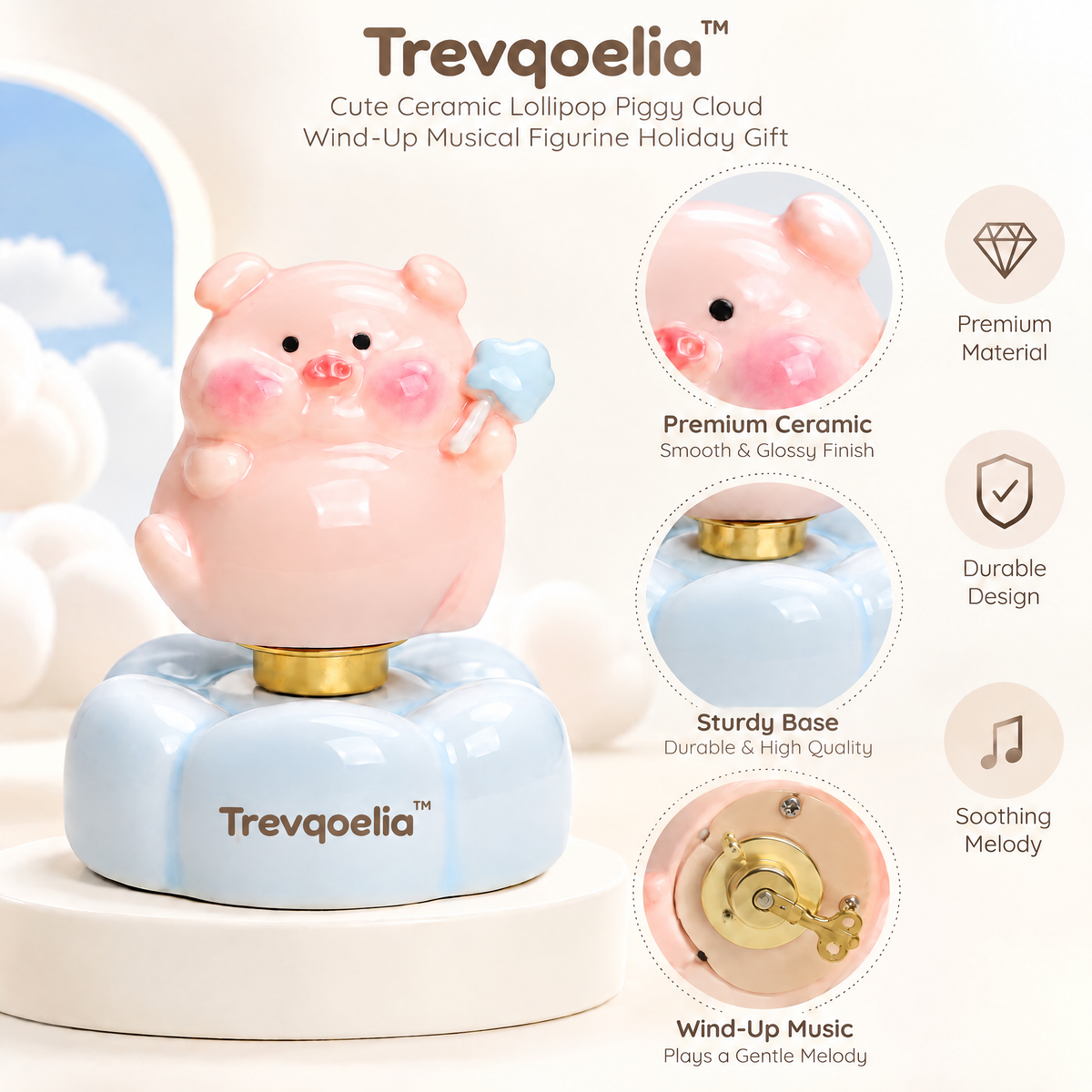 Trevqoelia™ Abstract Sculptural Tabletop Figurine – Modern Artistic Home Accent Decor
